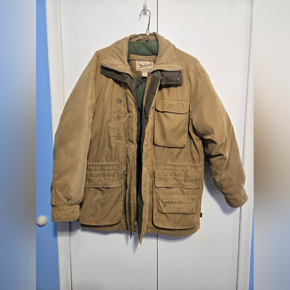 Woolrich Men's Vintage Tan Pheasant Quilted Field Jacket‎ Size Large